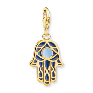 Preview image of Thomas Sabo Blue Enamel Hand of Fatima Gold Plated Charm