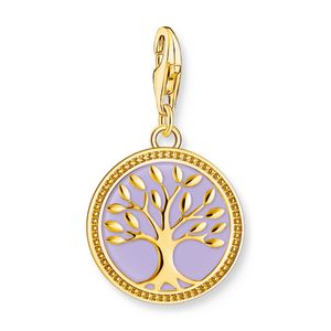 Preview image of Thomas Sabo Purple Enamel Tree Of Love Gold Plated Charm