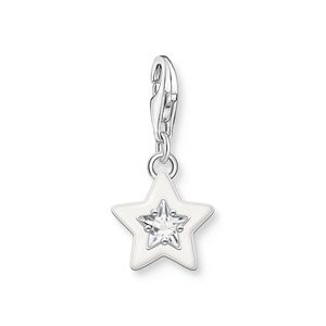 Preview image of Thomas Sabo White Cold Enamel White Stone Silver Charm