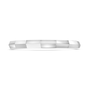 Platinum 2mm patterned Ladies Wedding Ring