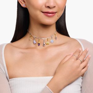 Thomas Sabo Imitation Amethyst Gold Plated Charm