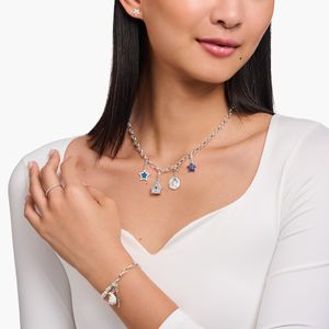 Thomas Sabo Blue Glitter Silver Charm 