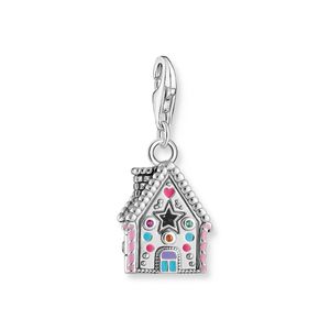 Preview image of Thomas Sabo Gingerbread House Multicoloured Cold Enamel Silver Charm 