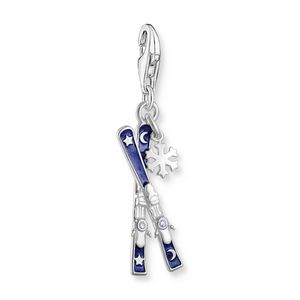 Preview image of Thomas Sabo Cold Enamel Blue Skis Silver Charm 