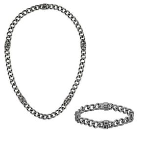 Preview image of Boss Double-B monograms Steel Necklace & Bracelet Gift Set 