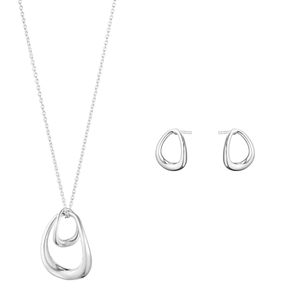 Preview image of Georg Jensen Offspring Double Loop Pendant & Earrings Gift set 