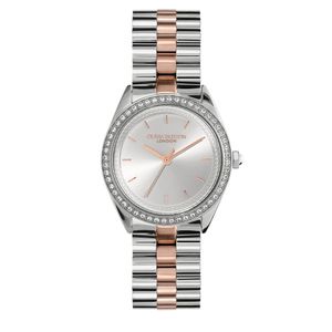 Preview image of Olivia Burton Sports Luxe 34mm Crystal Silver Quartz Two Tone Bracelet Watch