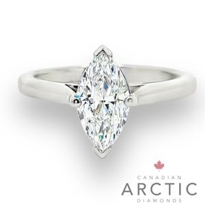 Preview image of Platinum 1.08ct Canadian Arctic Marquise Cut Diamond 4 Claw Solitaire