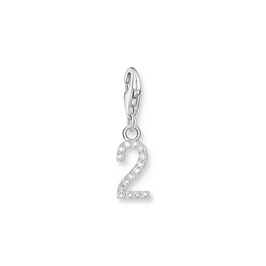 Thomas Sabo Zirconia Number 2 Silver Charm 