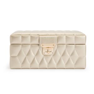Preview image of WOLF Caroline Champagne Leather Jewellery Case