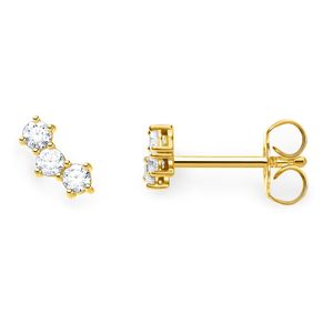 Preview image of Thomas Sabo Yellow Gold Zirconia Climber Earrings