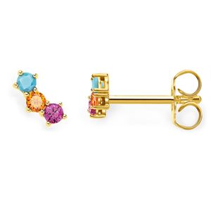 Preview image of Thomas Sabo Yellow Gold Multicolour Climber Earrings
