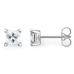 Preview image of Thomas Sabo Silver Stone Set Princess Cut Earrings