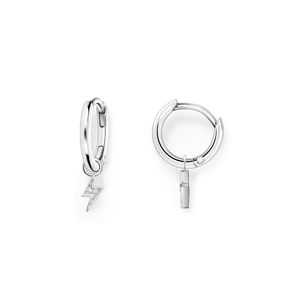 Thomas Sabo Silver Stone Set Flash Hoop Earrings