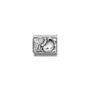 Nomination Composable Classic Link Aquarius With CZ In Sterling Silver