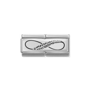 Preview image of Nomination Composable Classic Double Link Feather Infinity In Sterling Silver 