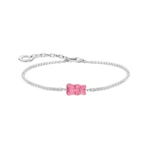 Preview image of Thomas Sabo Pink Goldbear Stone Set Tennis Bracelet 