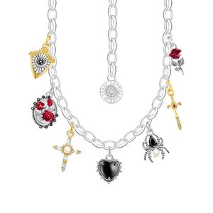Thomas Sabo True Romance Silver Multi Charm Necklace 