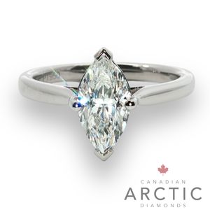 Preview image of Platinum 1.08ct Canadian Arctic Marquise Cut Diamond 4 Claw Solitaire