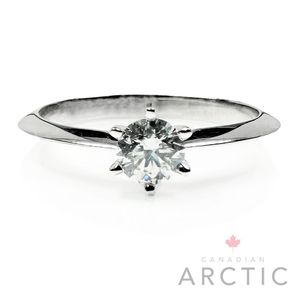 Preview image of 18ct White Gold 0.39ct Canadian Arctic Round Brilliant Diamond 6 Claw Solitaire