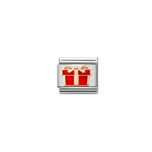 Nomination Composable Classic Link Red Gift Box In Rose Gold