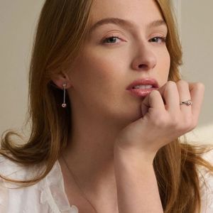 Clogau Celebration Sterling Silver Drop Chain Topaz Earrings 