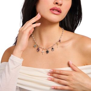 Thomas Sabo True Romance Silver Multi Charm Necklace 