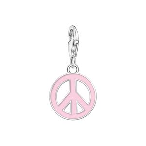 Preview image of Thomas Sabo Pink Peace Sign Silver Charm 