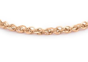9ct Rose Gold 7.5'' Diamond Cut Prince of Wales Ladies Bracelet