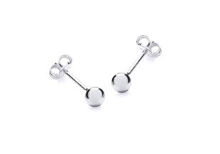 Preview image of 9ct White Gold 4mm Ball Studs