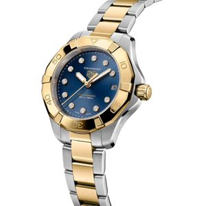 TAG Heuer Aquaracer Professional 200 34mm Diamond Blue Bi-Colour Solargraph Quartz Watch