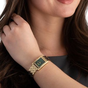Preview image of Boss Lucy 24.5mm Gold Plated Steel Green Dial Quartz Watch 