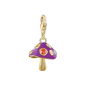 Preview image of Thomas Sabo Colorful Mushroom Zirconia Gold-Plated Charm 