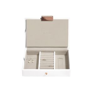 Preview image of Stackers Dove White & Rose Gold Mini Jewellery Box Lid