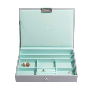 Preview image of Stackers Dove Grey & Mint Classic Jewellery Box Lid