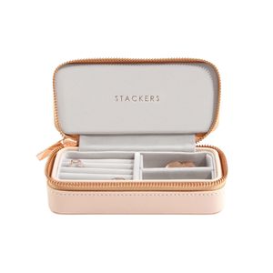 Preview image of Stackers Blush & Rose Gold Zipped Travel Jewellery Box