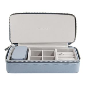 Preview image of Stackers Dusky Blue Large Zipped Travel Jewellery Box