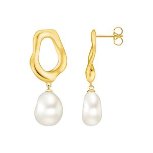 Preview image of Thomas Sabo Freshwater Pearl Gold Drop Stud Earrings 