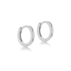 Preview image of Sterling Silver 12mm Hinged Small Hoop Earrings