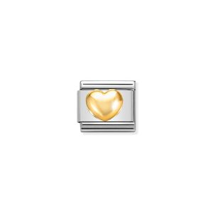Preview image of Nomination Composable Classic Link Raised Heart In Gold