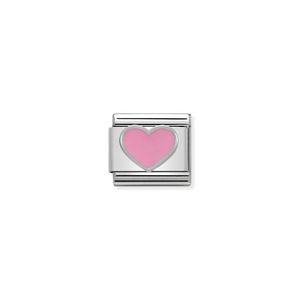 Preview image of Nomination Composable Classic Link Pink Heart In Sterling Silver