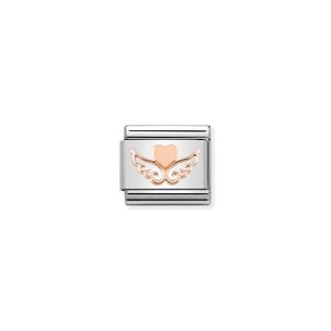 Preview image of Nomination Composable Classic Link Angel Heart In Rose Gold