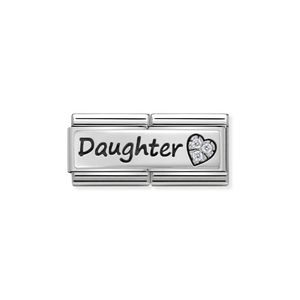 Preview image of Nomination Composable Classic Double Link Daughter With Stones In Sterling Silver 