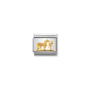 Nomination Composable Classic Link Horse With Rider In Bonded Gold