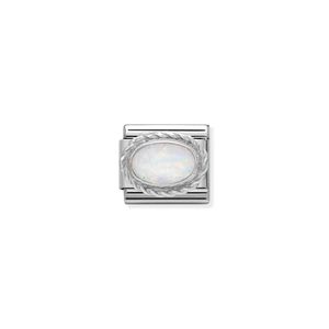 Preview image of Nomination Composable Classic Link Oval White Opal In Sterling Silver