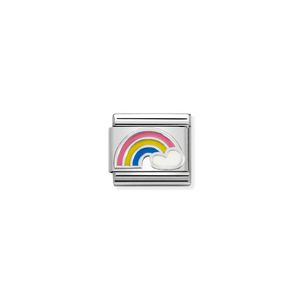 Nomination Composable Classic Link Rainbow With Cloud In Sterling Silver
