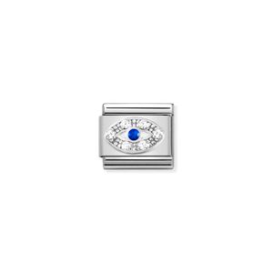 Preview image of Nomination Composable Classic Link Stone Set Greek Eye In Sterling Silver
