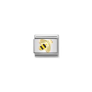 Nomination Composable Classic Link Etched Bee In Bonded Gold