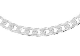 Preview image of Sterling Silver Diamond Cut 20'' Curb Chain