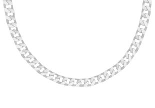 Preview image of Sterling Silver 22'' flat squared curb chain